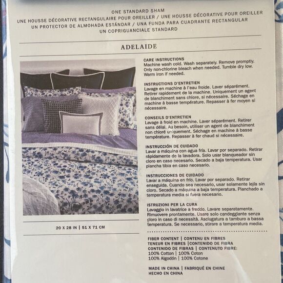 Ralph Lauren Adelaide Floral Sateen Standard Sham - Picture 4 of 5